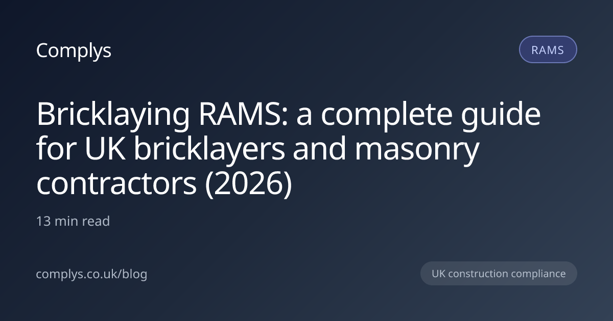 Bricklaying RAMS: a complete guide for UK bricklayers and masonry ...